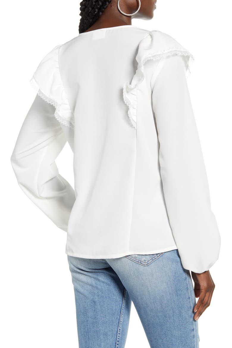 VERO MODA Karma Long Sleeve Blouse, Alternate, color, SNOW WHITE