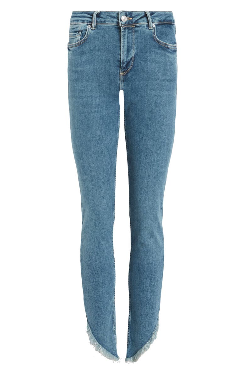 AllSaints Dax Asymmetric Hem Jeans, Alternate, color, 