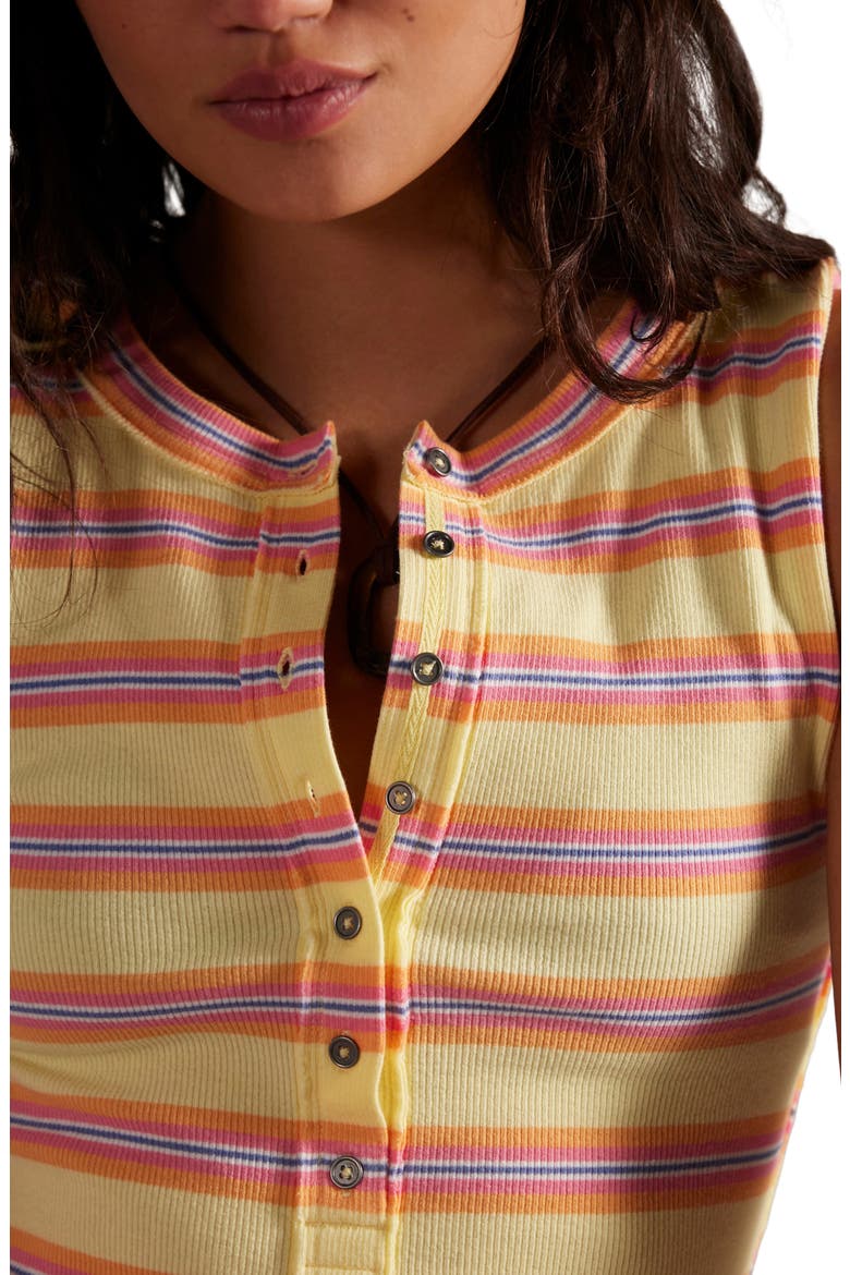 Jamie Stripe Henley Tank, Alternate, color, BUTTER YELLOW COMBO
