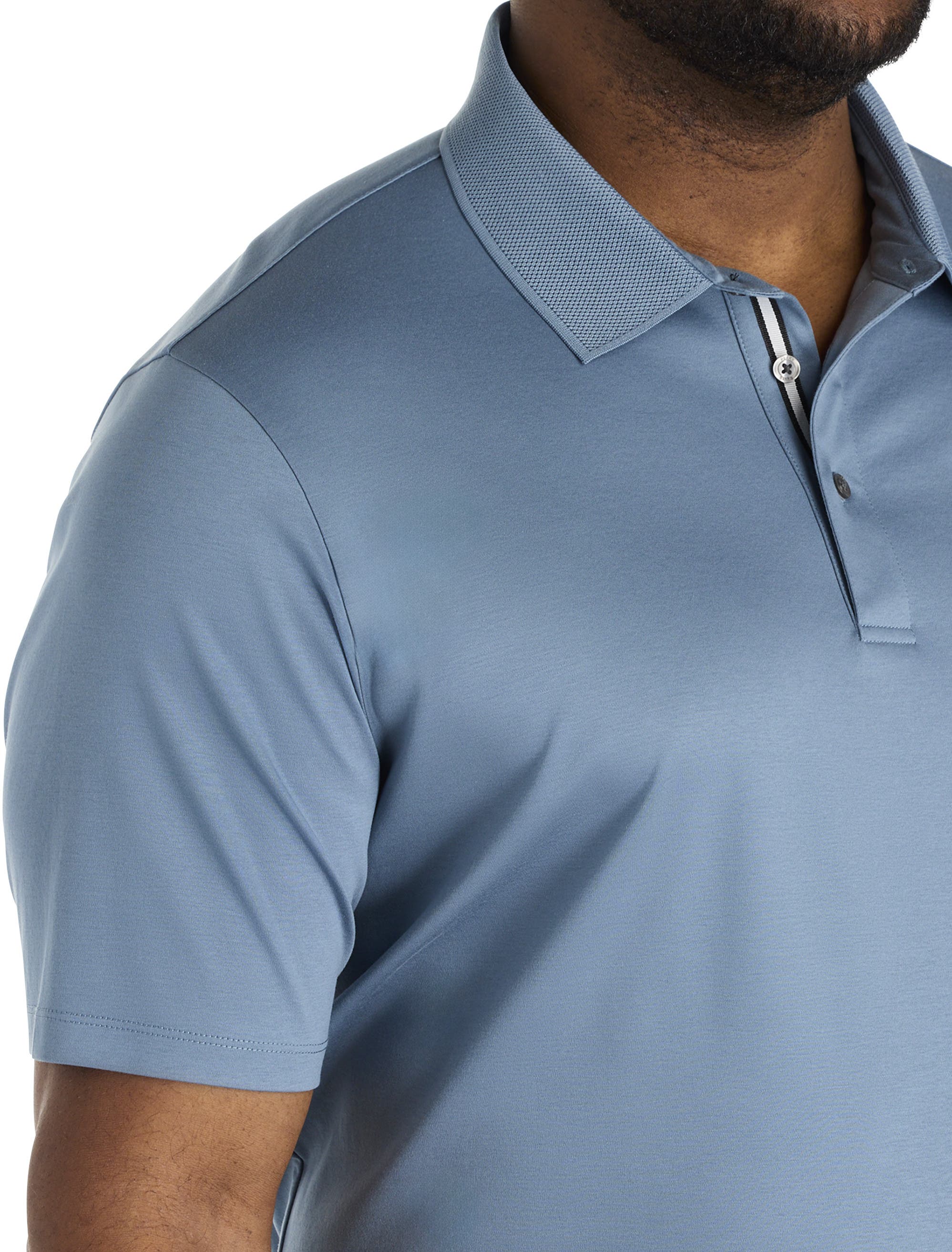 Big & Tall Interlock-Textured Polo Shirt - image 2