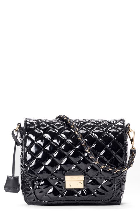 Medium Crosby Lock Quilted Nylon Crossbody Bag