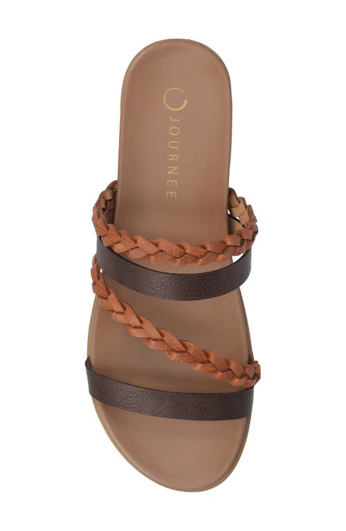 Shop Journee Collection Colette Slide Sandal In Cognac