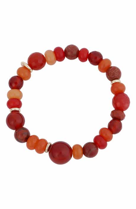 Carnelian Stone Stretch Bracelet