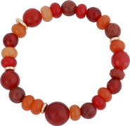 Panacea Carnelian Stone Stretch Bracelet