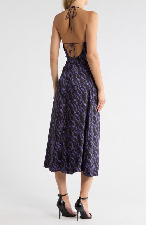 Sandro Thais Ruched Crossback A-line Midi Dress In Multi