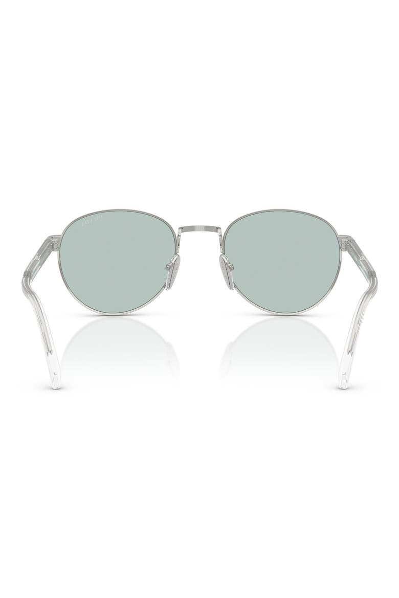 53mm Oval Sunglasses, Alternate, color, SILVER AVIO CHIARO/ACCIAIO