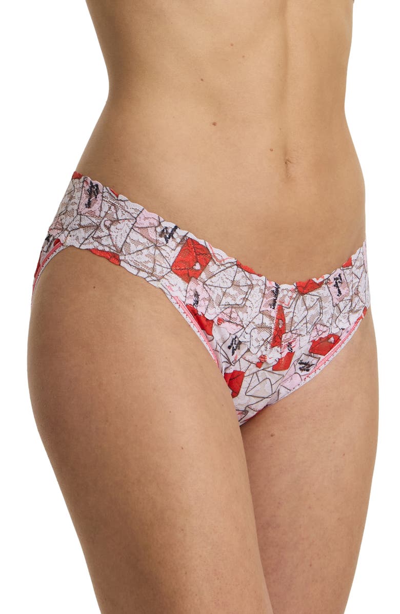 Hanky Panky Lace Vikini, Alternate, color, With Love White