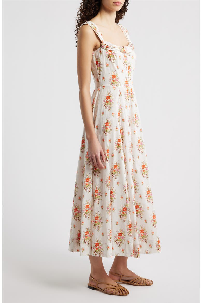 Clea Print Sleeveless Organic Cotton Maxi Dress, Alternate, color, ROSE PETIT BOUQUET DE CHAMONIX