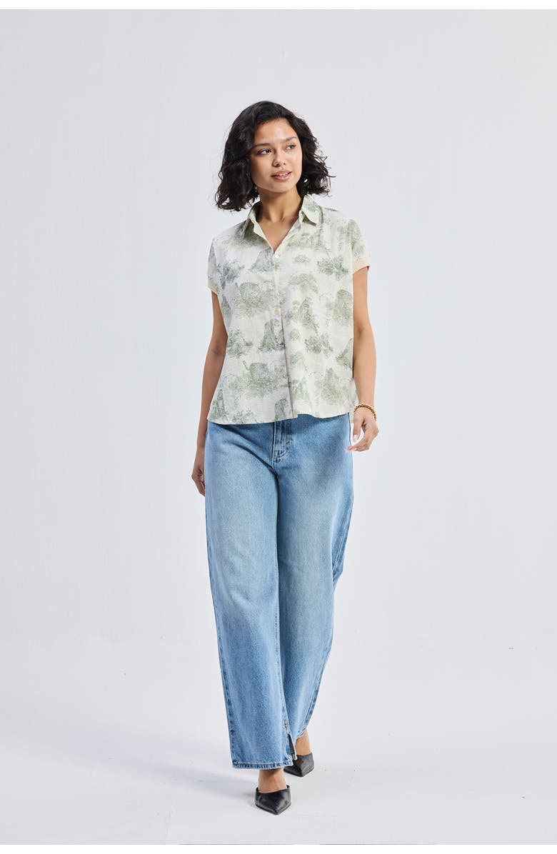 Reistor Relaxed-Fit Button-Down Shirt, Alternate, color, Light Green