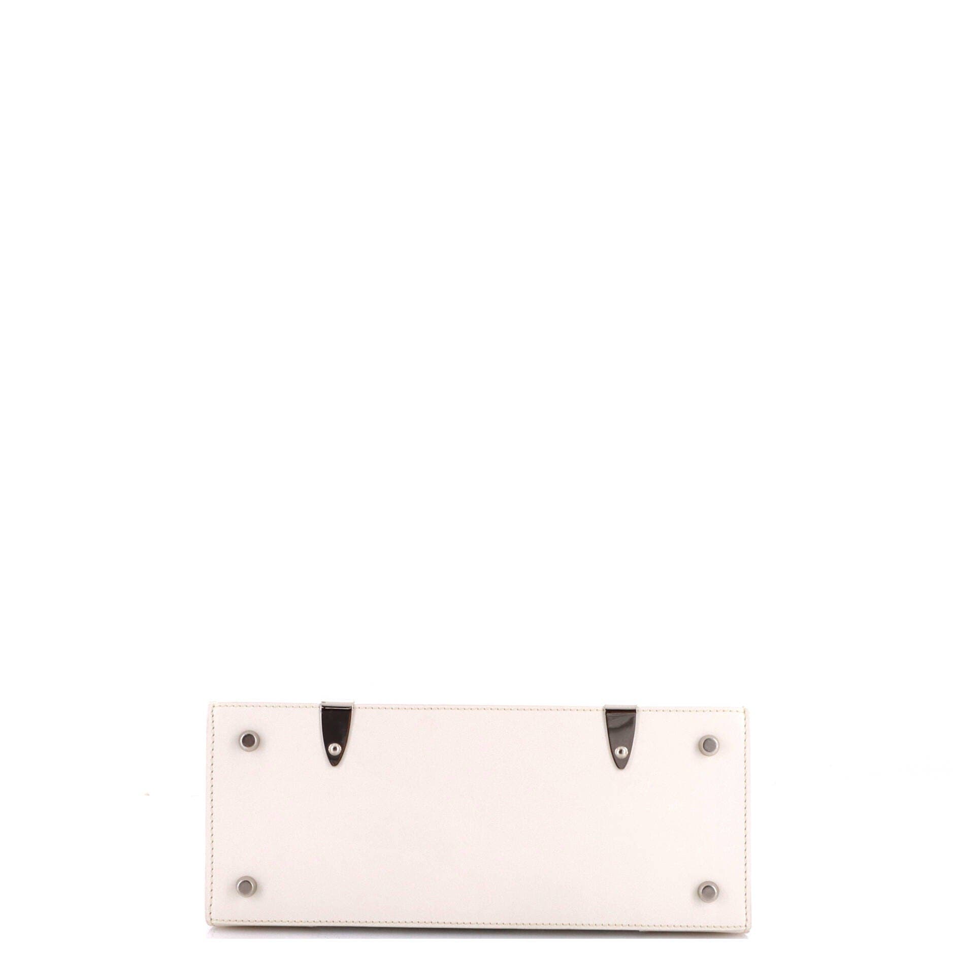 Saigon Top Handle Bag Coated Canvas with Leather PM, Alternate, color, White
