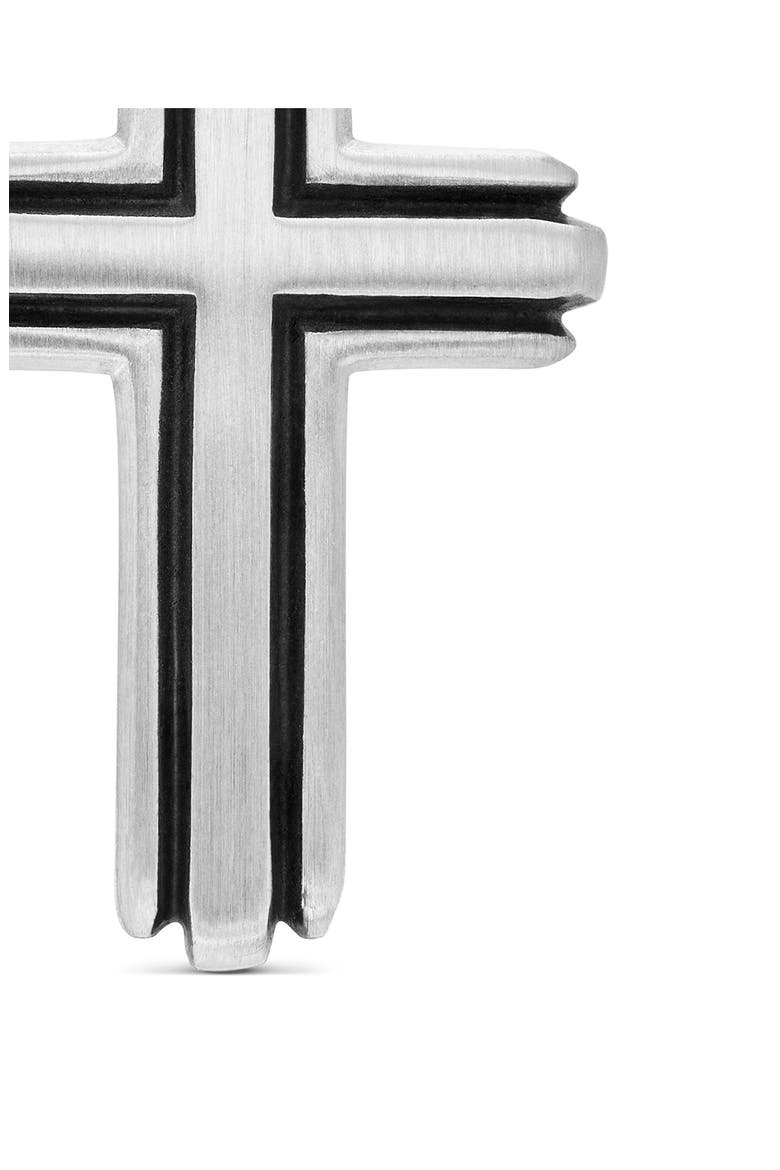 Deco Cross Enhancer Pendant, Alternate, color, SILVER