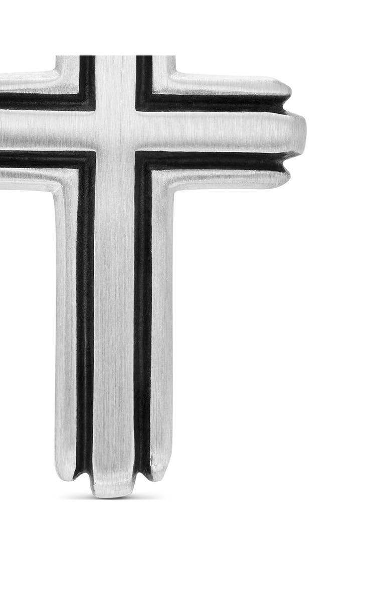 David Yurman Deco Cross Enhancer Pendant, Alternate, color, Silver