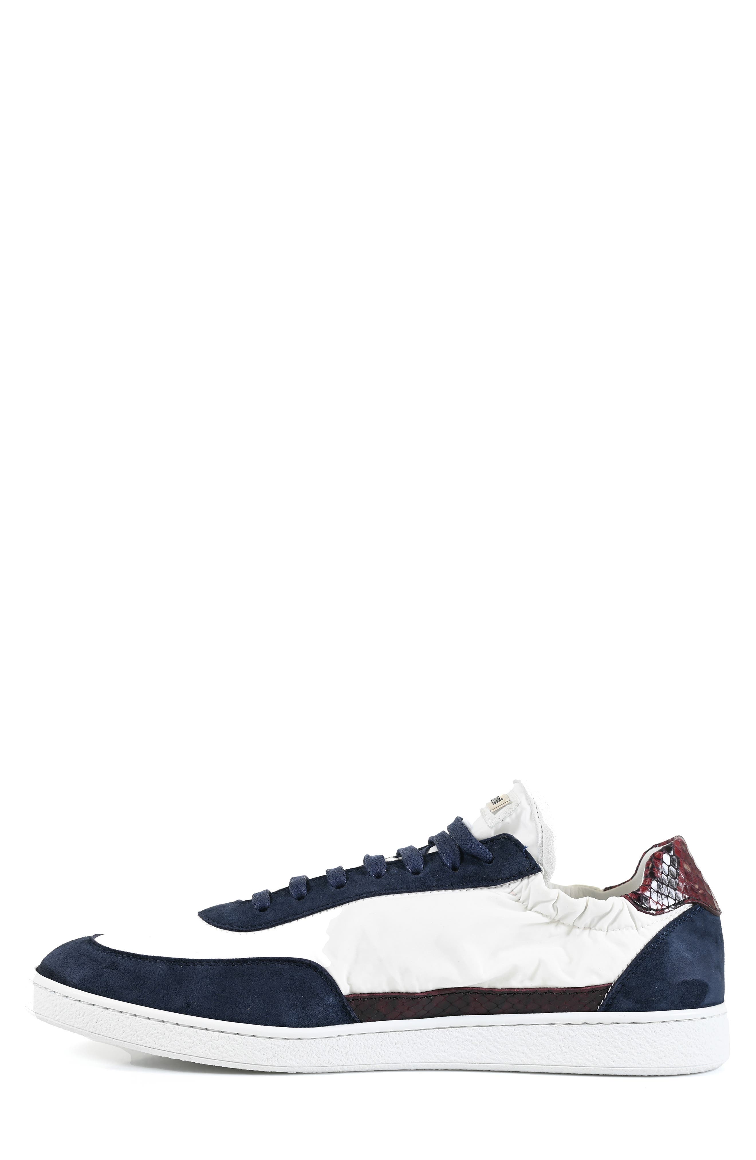 Roberto Cavalli Low Top Sneaker, Alternate, color, Navy/ White/ Wine
