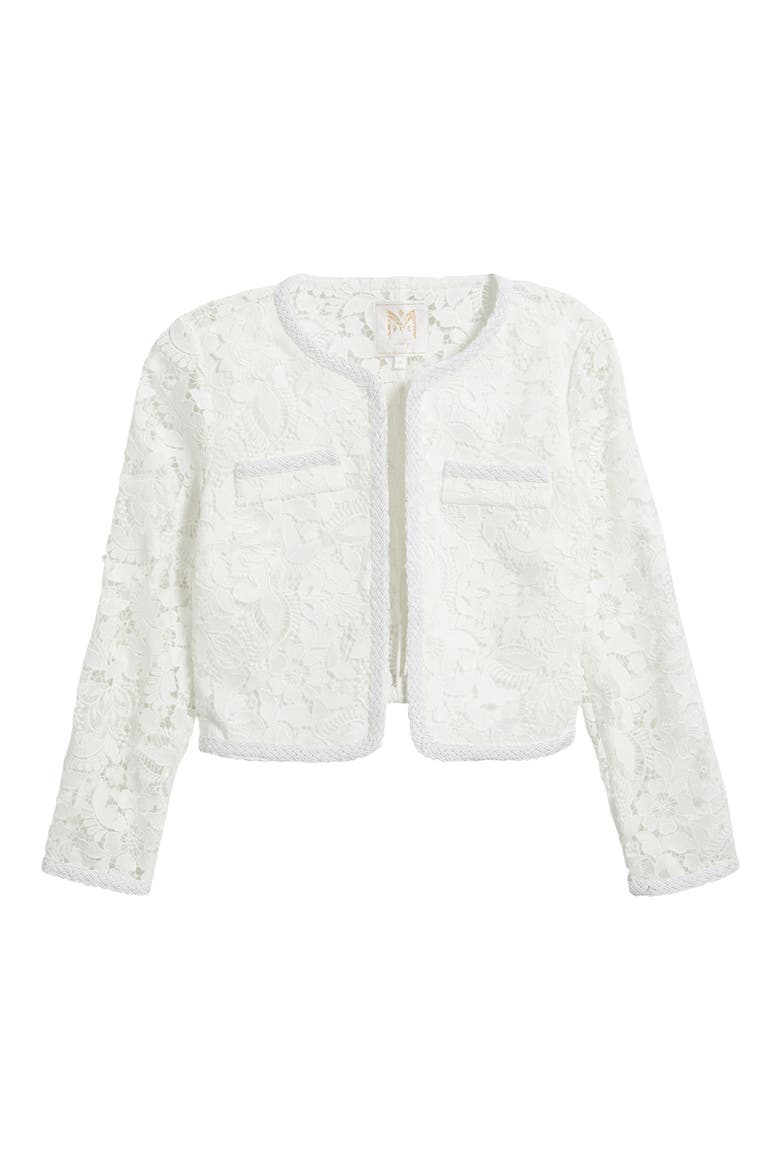 Garden Lace Jacket, Alternate, color, WHITE