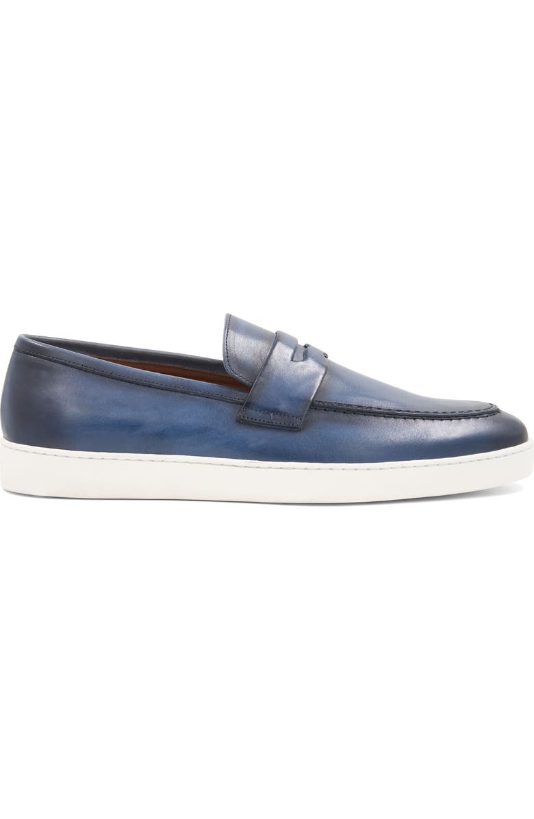 Bruno Magli Prato Penny Loafer, Alternate, color, Navy