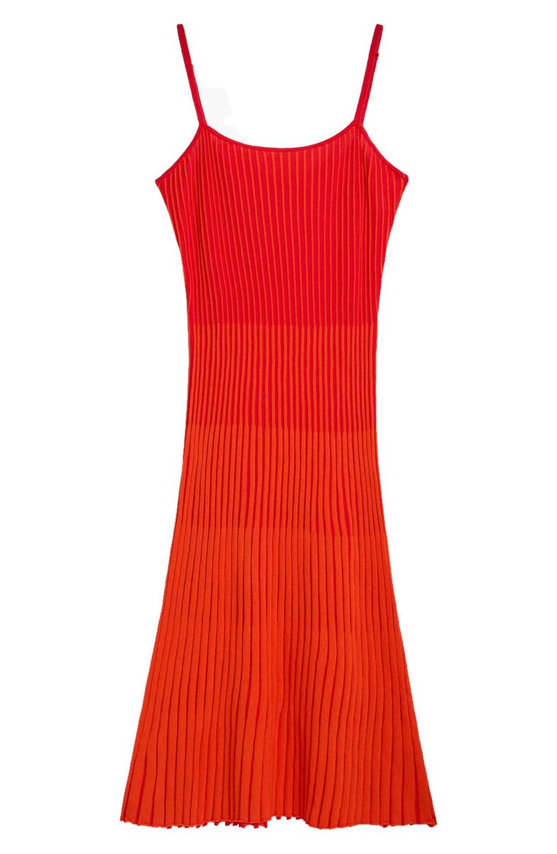 Desigual Rib Knit Spaghetti Strap Midi Dress, Alternate, color,