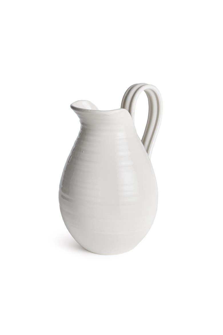 Modena Decorative Vase Pitcher, Main, color, White