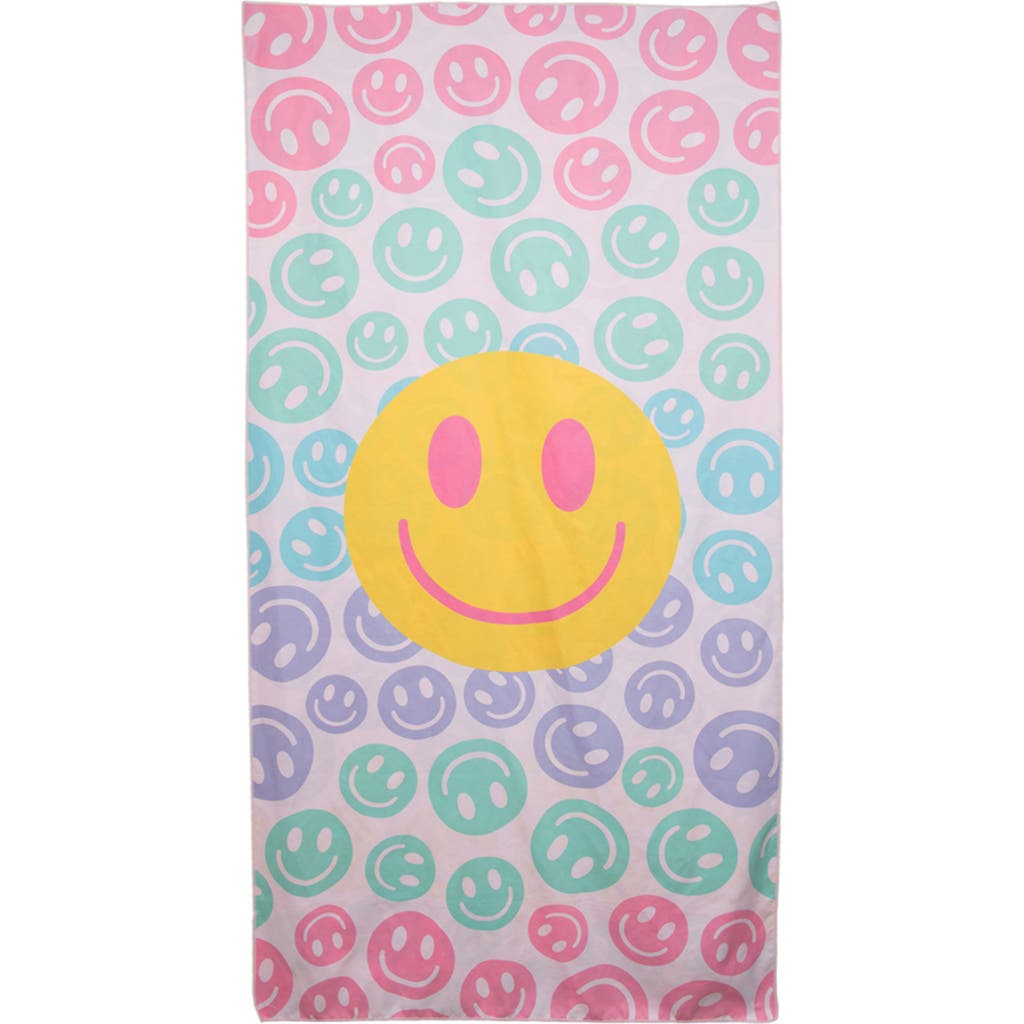 Katydid Pastel Happy Face Quick Dry Beach Towel