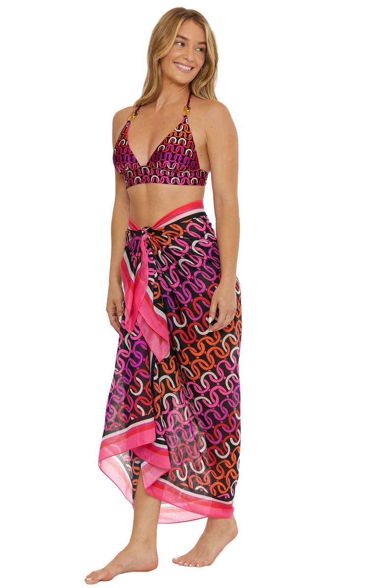 Trina Turk Scarf Print Cover-Up Pareo, Alternate, color,