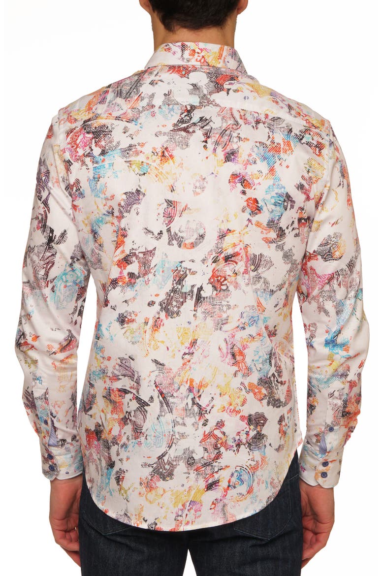 Robert Graham Splash of Color Print Cotton Shirt (Men) | Nordstromrack