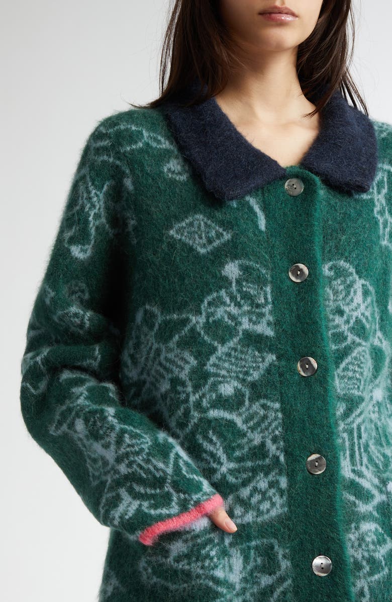 YanYan Fuzzy Laza Alpaca & Wool Blend Work Jacket, Alternate, color, 