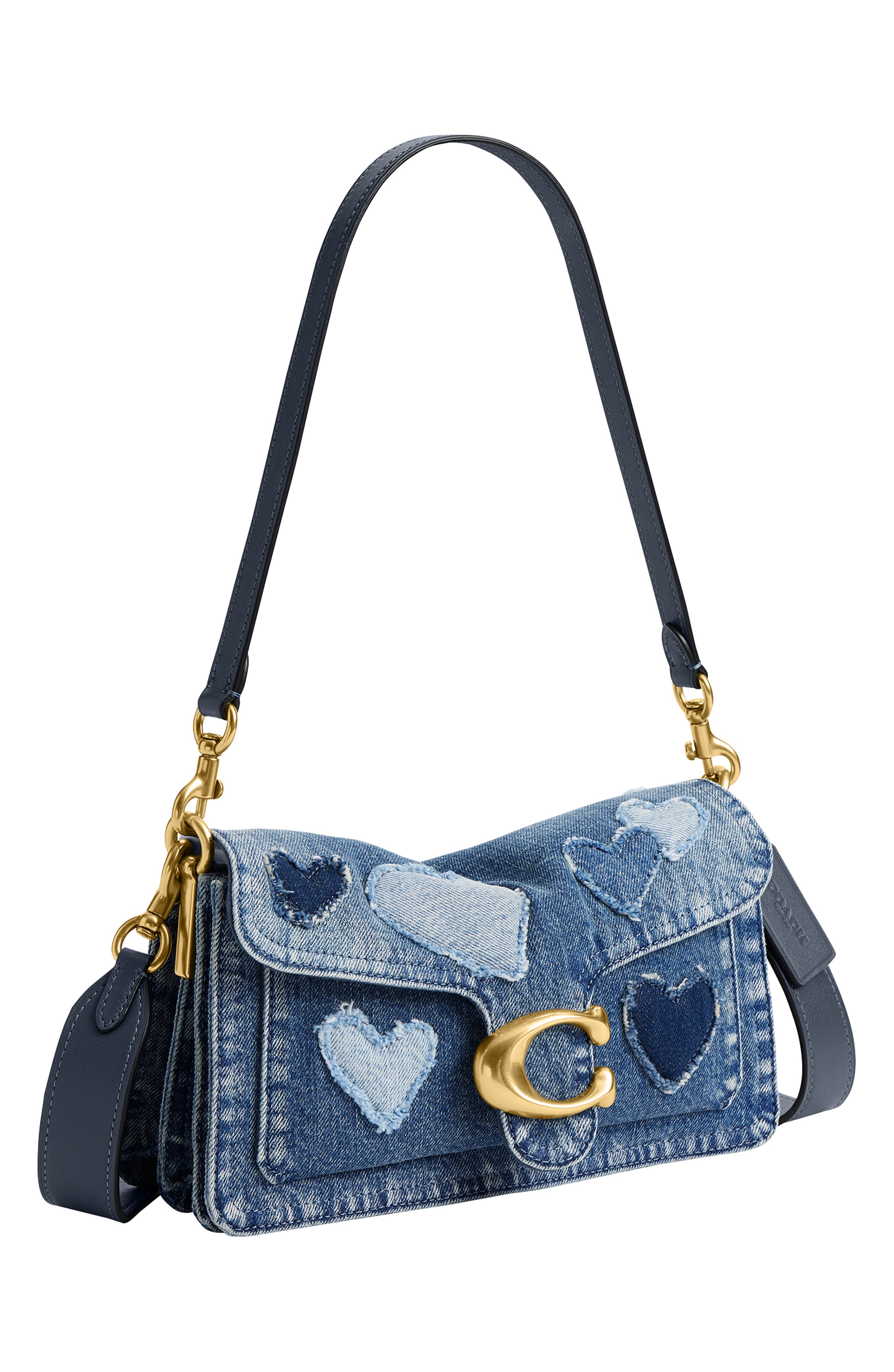 Soft Tabby Denim Shoulder Bag, Alternate, color, B4/ DENIM MULTI