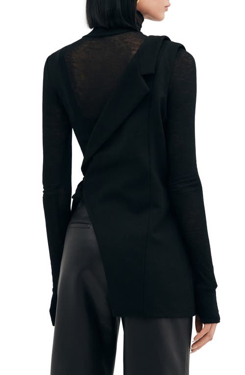 Two Lines By Marcella Montreal One-shoulder Jacket In Black