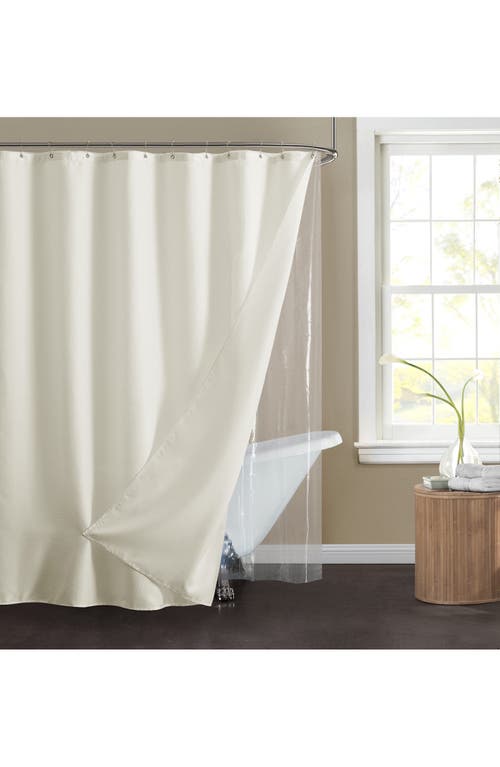 Dainty Home Textured Shower Curtain In White