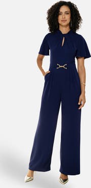 Yumi Twist Knot Buckle Detail Jumpsuit