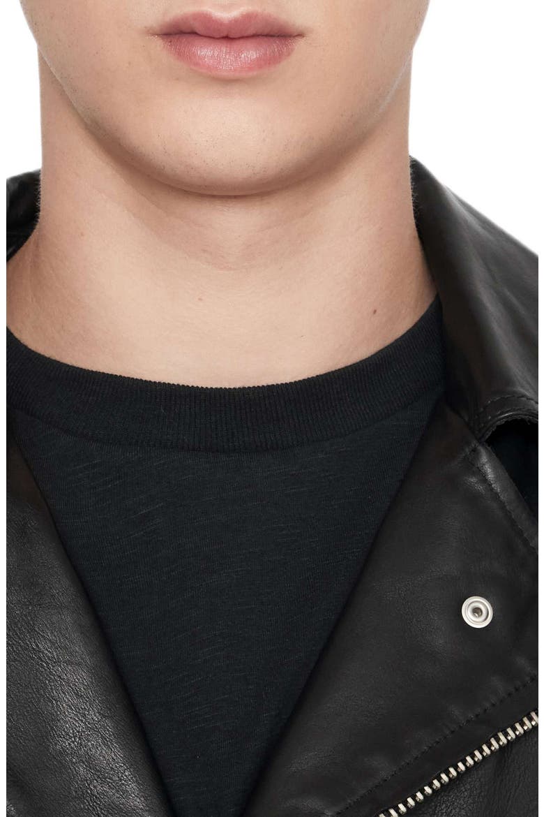 Neo Leather Biker Jacket, Alternate, color, BLACK