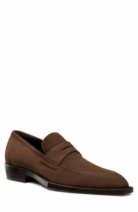 Camillo Square Toe Suede Penny Loafer