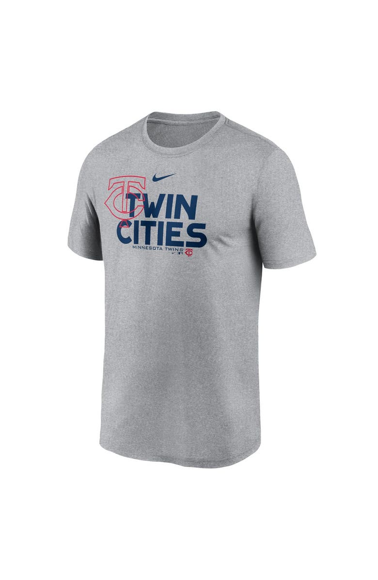 Nike Men's Nike Heathered Charcoal Minnesota Twins Local Rep Legend Performance T-Shirt, Alternate, color, Heather Charcoal