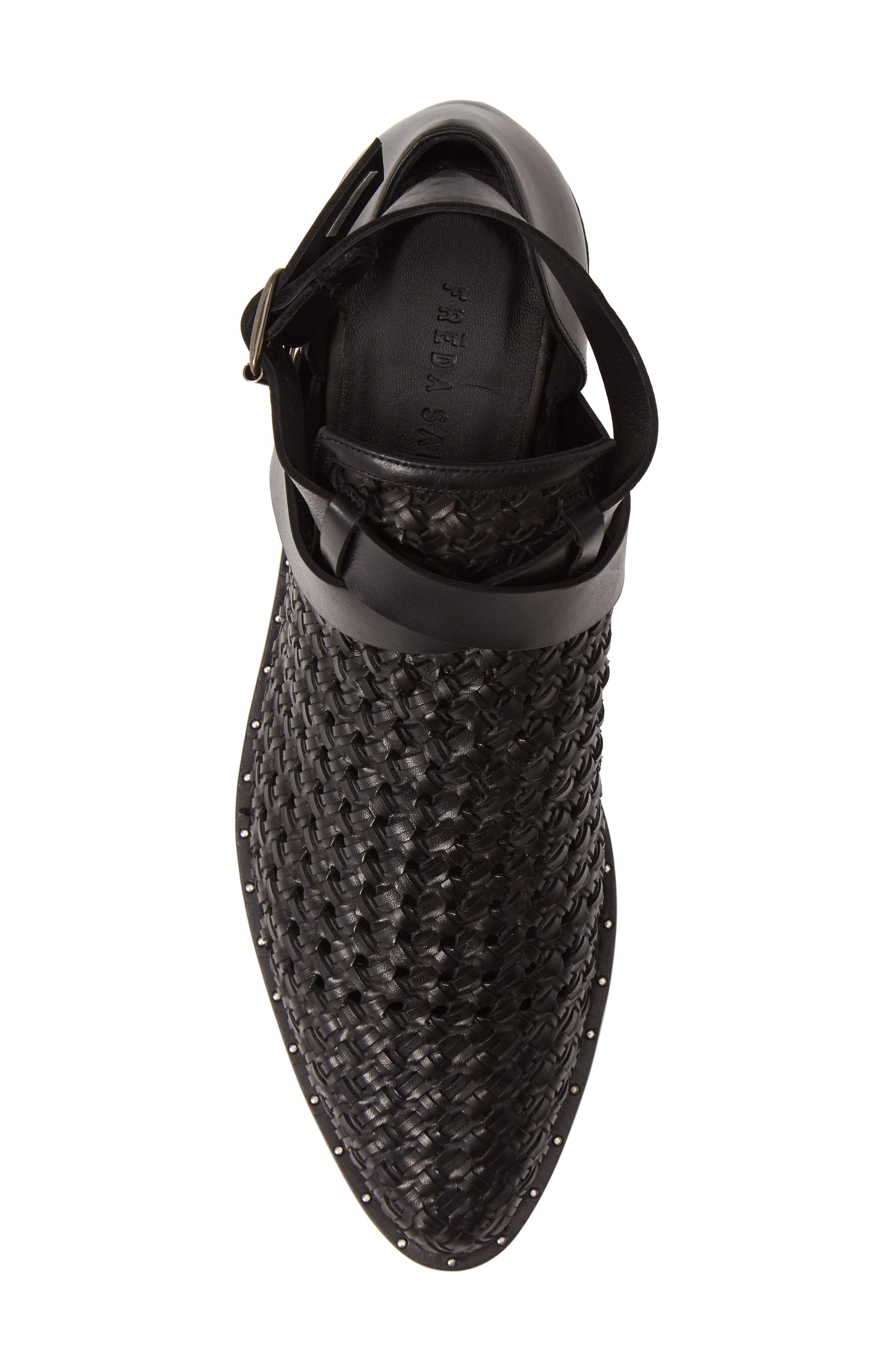 Freda Salvador Spark Woven Ankle Strap Bootie, Alternate, color, 