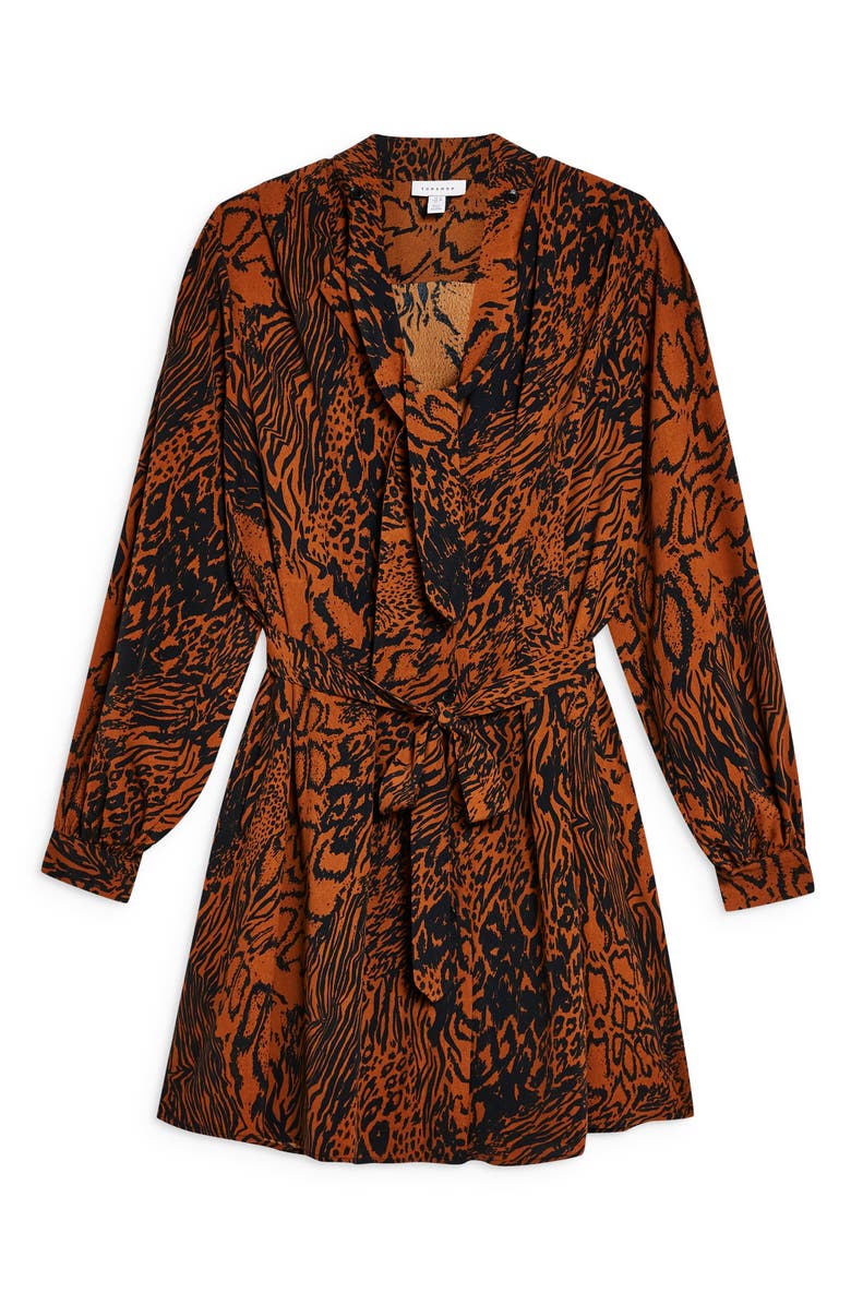 Topshop Snake Shirtdress, Alternate, color, 