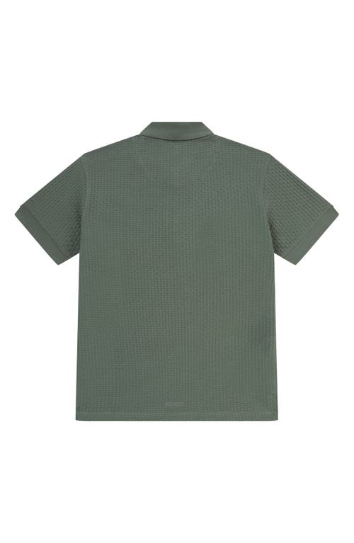 Sealskinz Barmer Textured Organic Cotton Polo In Green