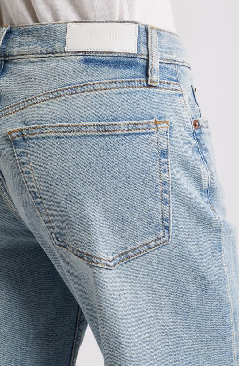 Re/Done High Waist Raw Hem Wide Leg Crop Jeans, Alternate, color, Undertow