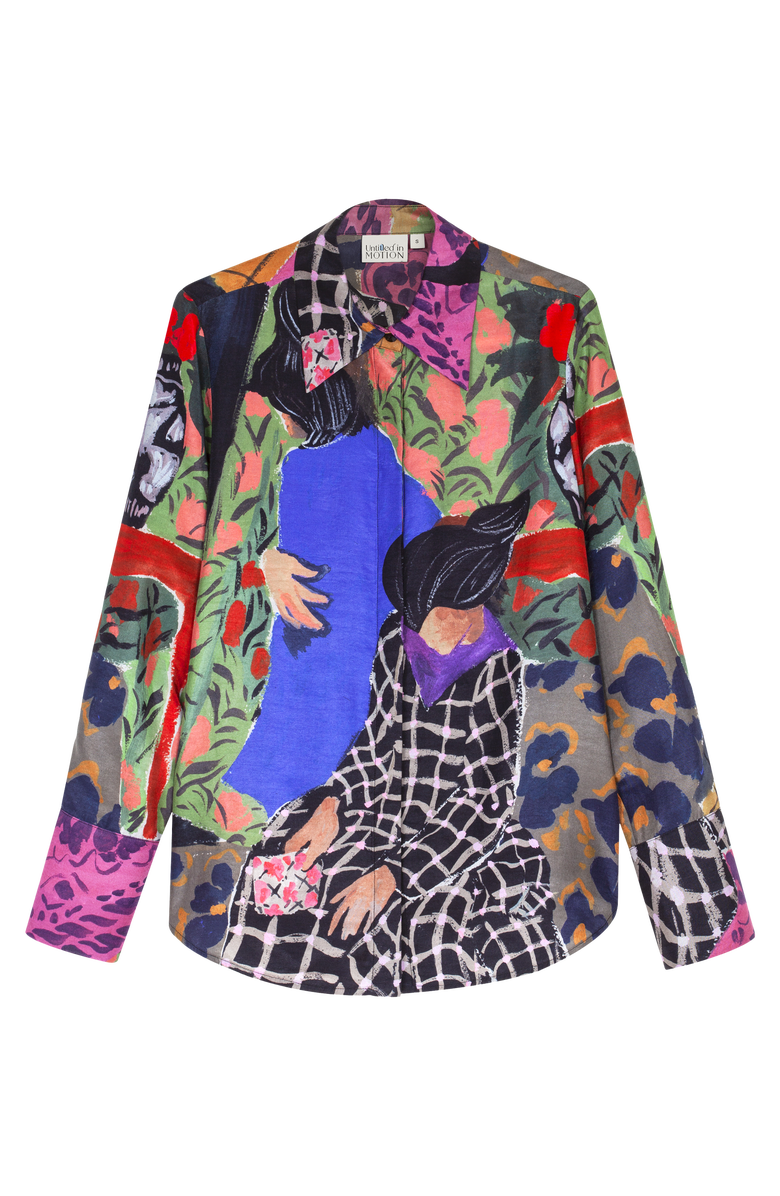 Untitled in Motion Kali Silky Button-Up Shirt, Main, color, Chambers