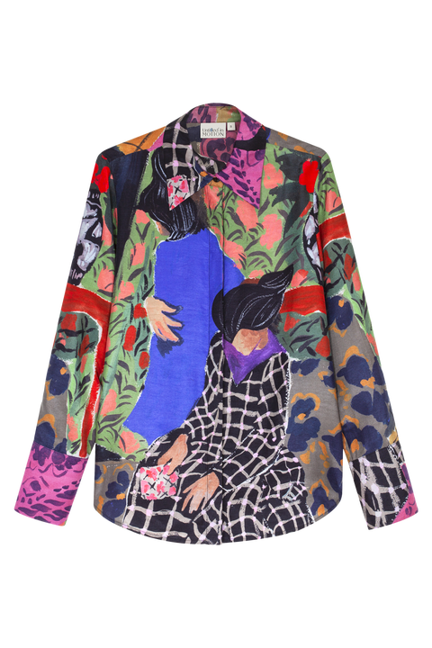 Kali Silky Button-Up Shirt