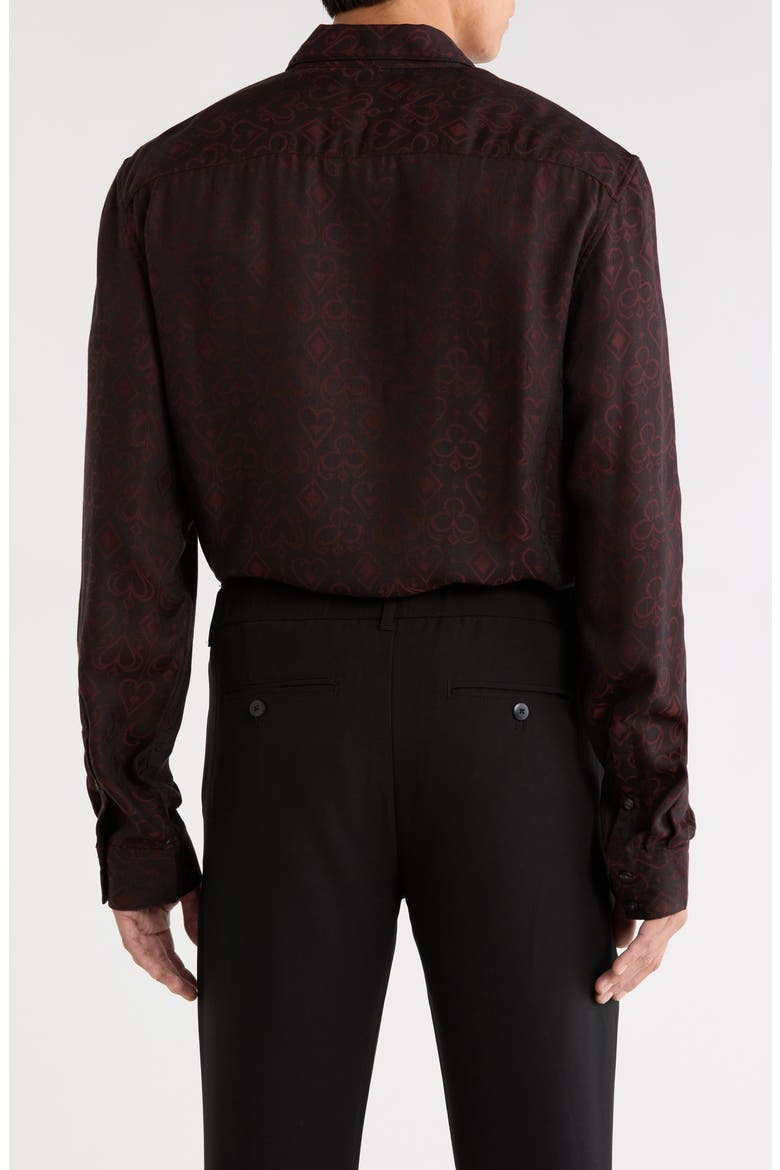 Rodney Long Sleeved Button Up Shirt, Alternate, color, CHOCOLATE