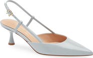 Gianvito Rossi Kitten Heel Slingback Pointed Toe Pump