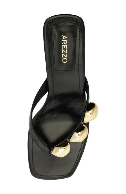 Arezzo Sunny Block Heel Flip Flop In Black