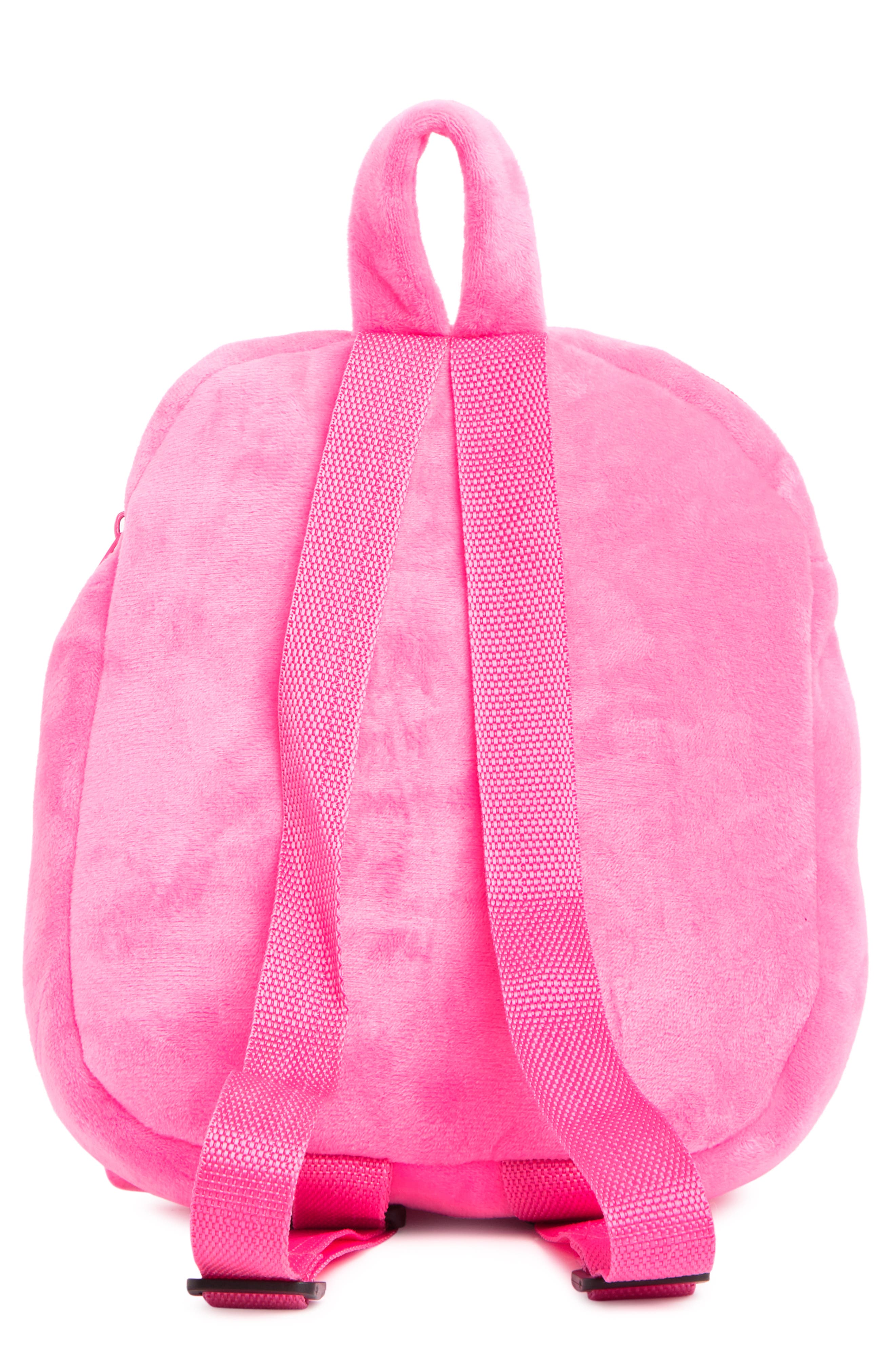OLIVIA MILLER Plush Fleece Flamingo Backpack, Alternate, color, 