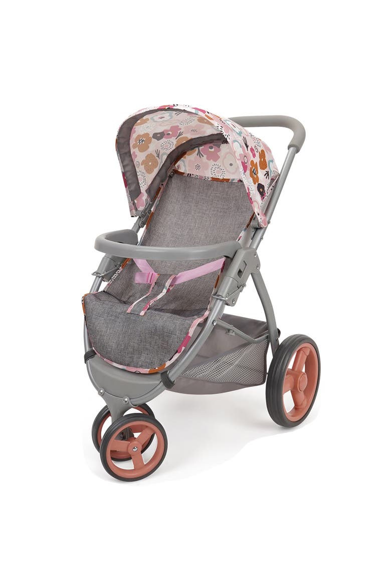 Melange Flora Mabelle 3 Wheel Doll Jogger Stroller, Main, color, Multicolored