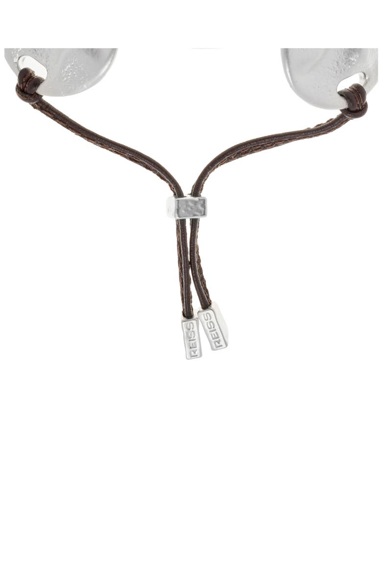 Ona Leather Cord Bracelet, Alternate, color, SILVER TONE / BROWN