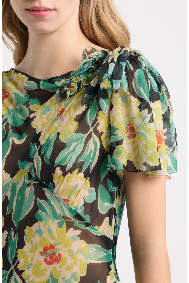 Hesperia Silk Maxi Dress, Alternate, color, HANBURY GARDEN