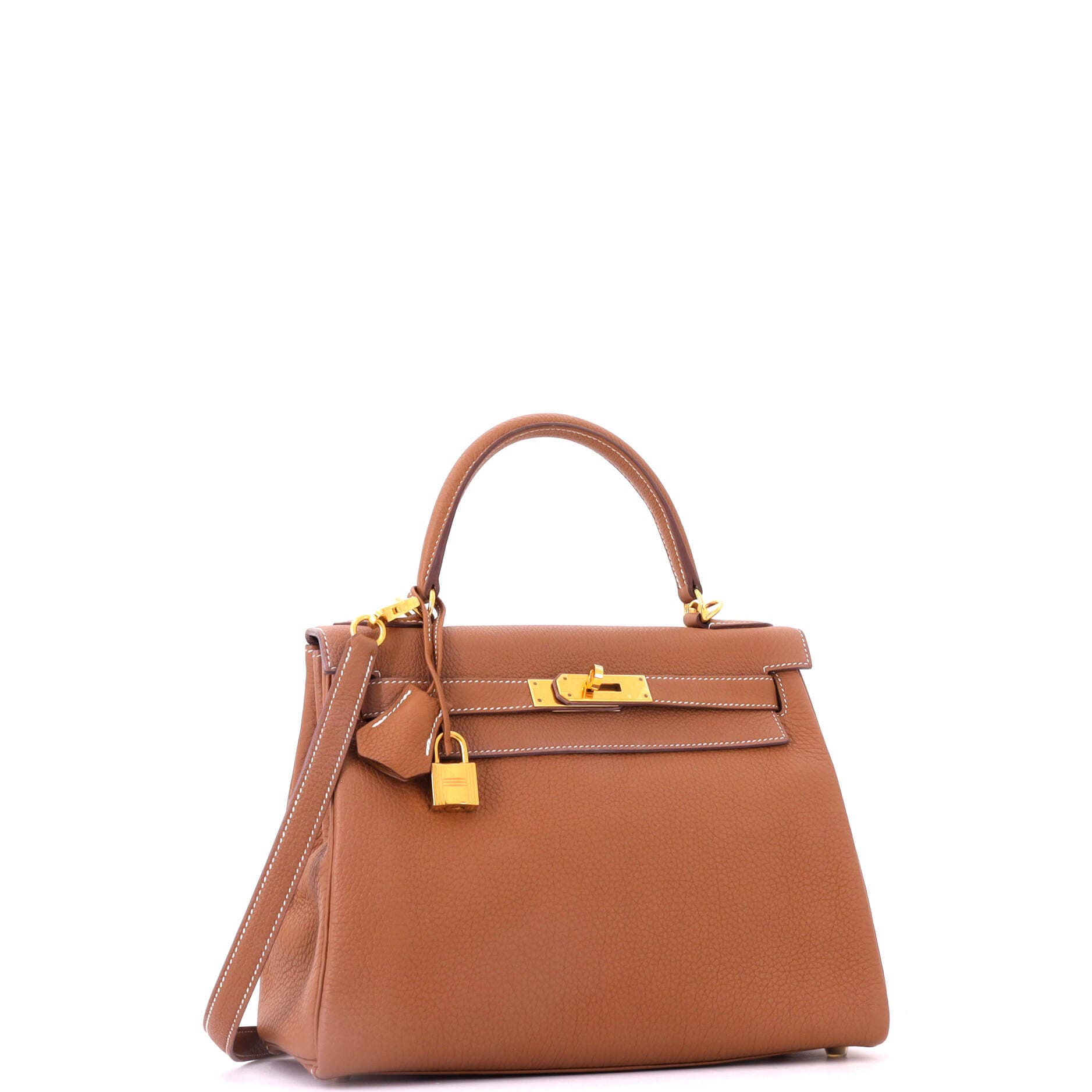 Kelly Handbag Brown Togo with Gold Hardware 28, Alternate, color, Metallic Gold