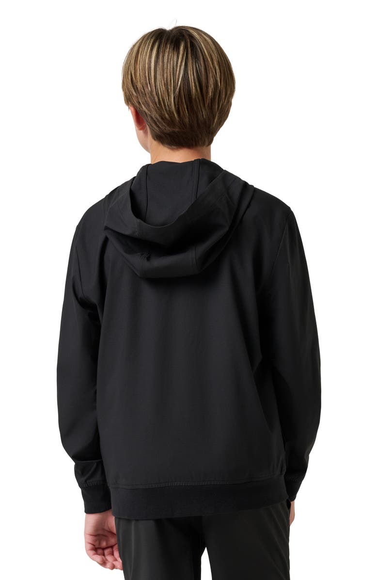 TravisMathew Kids' Y Wanderlust Hooded Zip-Up Golf Jacket, Alternate, color, Black