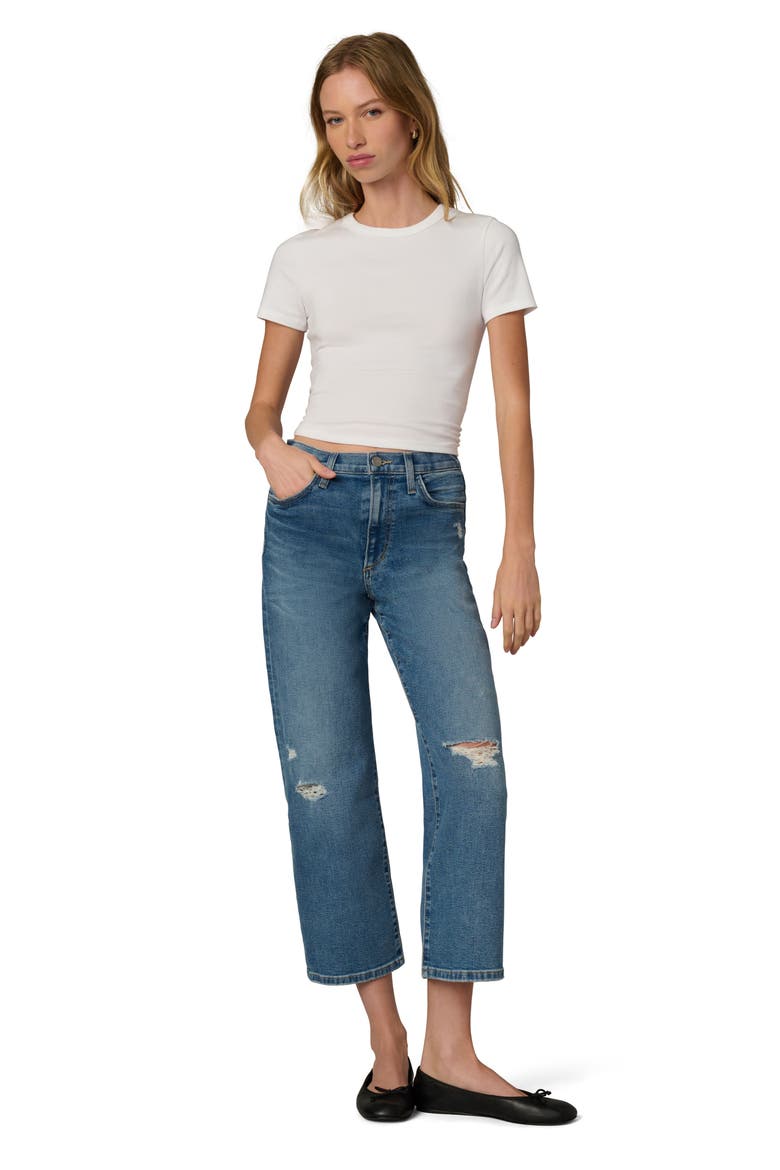 The Blake Ripped High Waist Crop Wide Leg Jeans, Alternate, color, LUCULENT