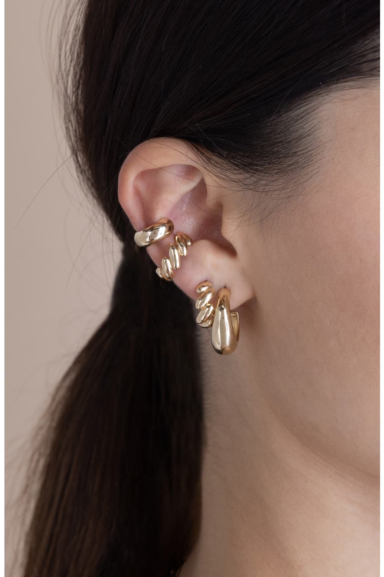San Marco Huggie Hoop Earrings, Alternate, color, 14K YELLOW GOLD