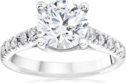 Bliss Diamond Certified 2 1/2Ct Diamond Cathedral Engagement Ring 14k Gold Lab Grown
